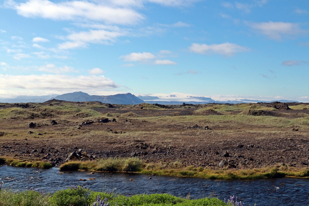 Aussichtspunkt mit Blick auf den Gletscher Mýrdalsjökull