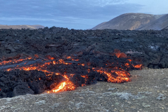 Lavastrom am Hang des Litli-Hrútur auf Island am 28.07.2023