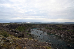 Schlucht am Wasserfall Þjófafoss