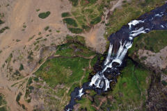 Selvallafoss Wasserfall (Sheep’s Waterfall) auf der Halbinsel Snæfellsnes auf Island