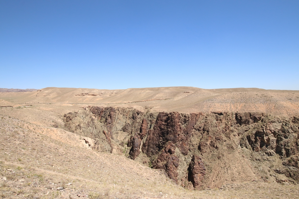 Auf dem Weg zum Temerlik Canyon in Kasachstan