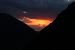 Sonnenuntergang in den Tien-Shan Bergen