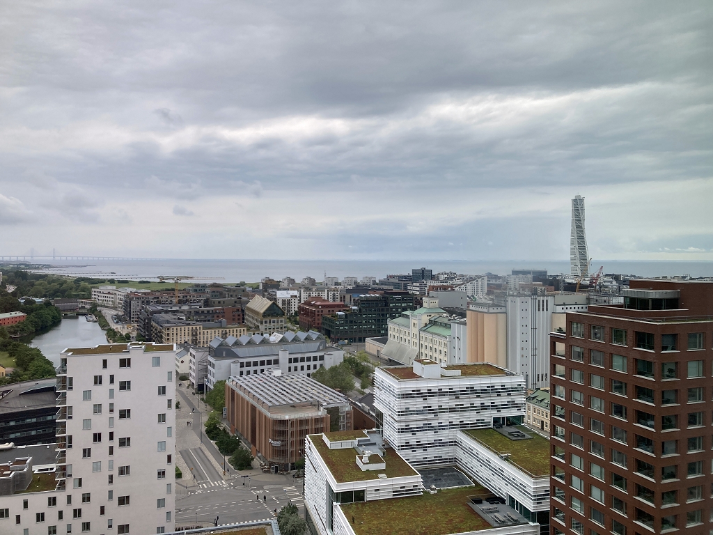 Blick auf Malmö vom Hotel Clarion Malmö Live
