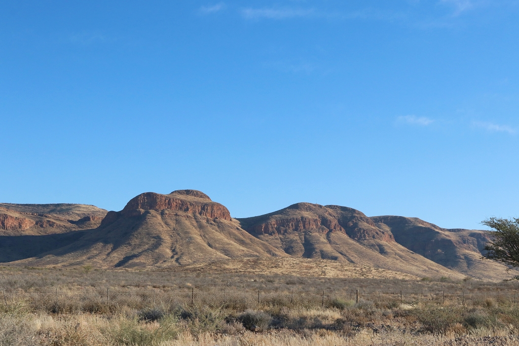 Landschaftskulisse auf der C19 in Namibia