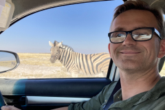 Selfie mit Zebra