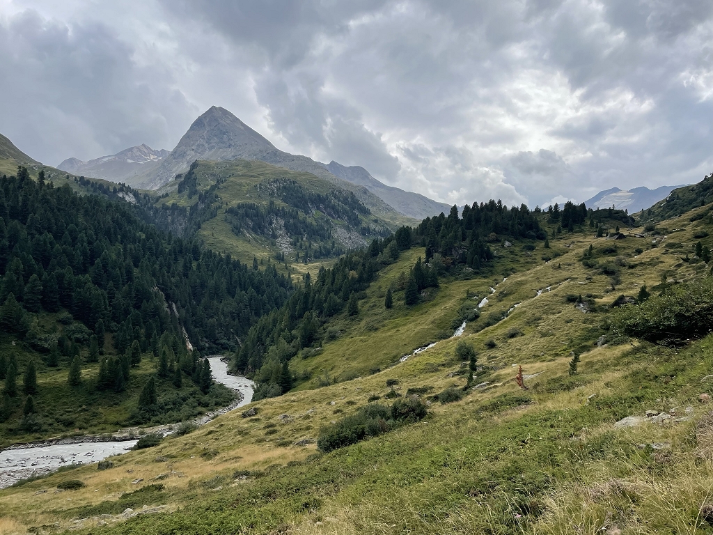 Rückweg vom Klettersteig Obergurgl (Zirmwald Klettersteig) nach Obergurgl