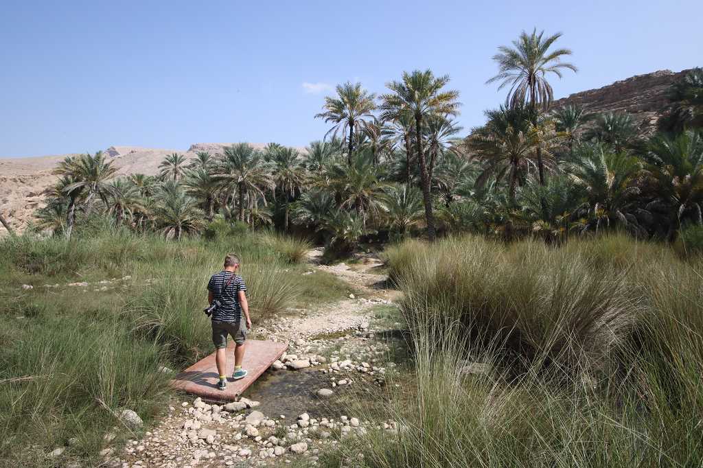 Kurzer Fußmarsch zum Wadi Bani Khalid