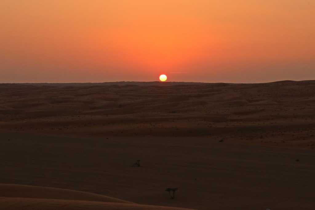 Sonnenuntergang in der Wahiba Sands