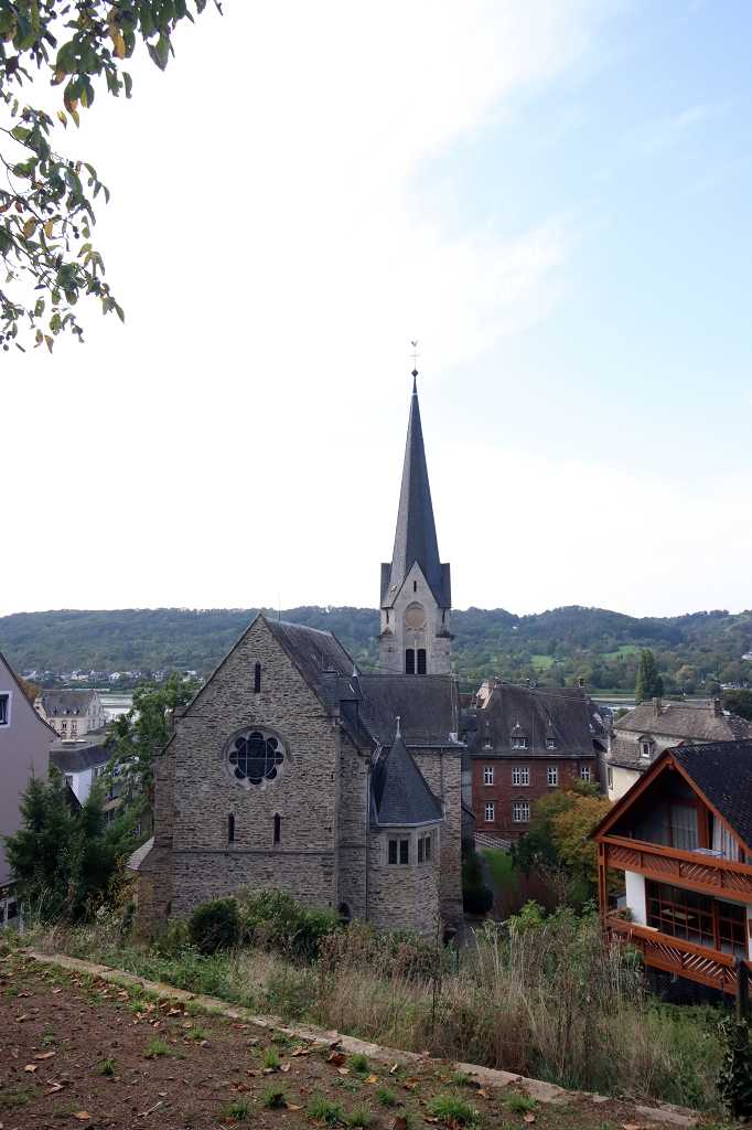 Blick auf die Markuskirche in Braubach