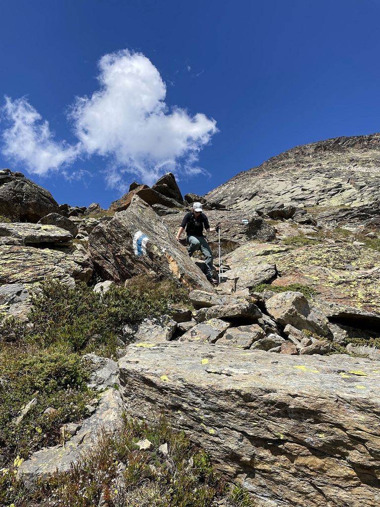 Abstieg vom Äusser Rothorn (3.147 m.ü.M.)
