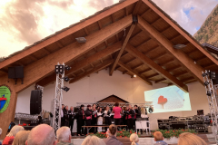 Sommerkonzert auf dem Dorfplatz in Saas-Almagell