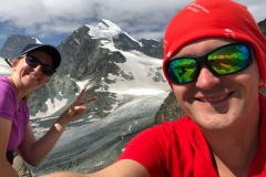 Selfie auf dem Gipfel des Klein Allalin