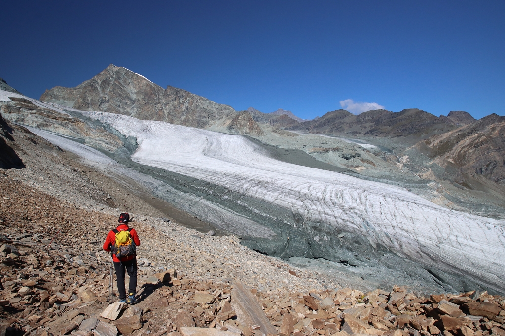 Mattmark Glacier Trail - Abstieg vom Schwarzbergchopf
