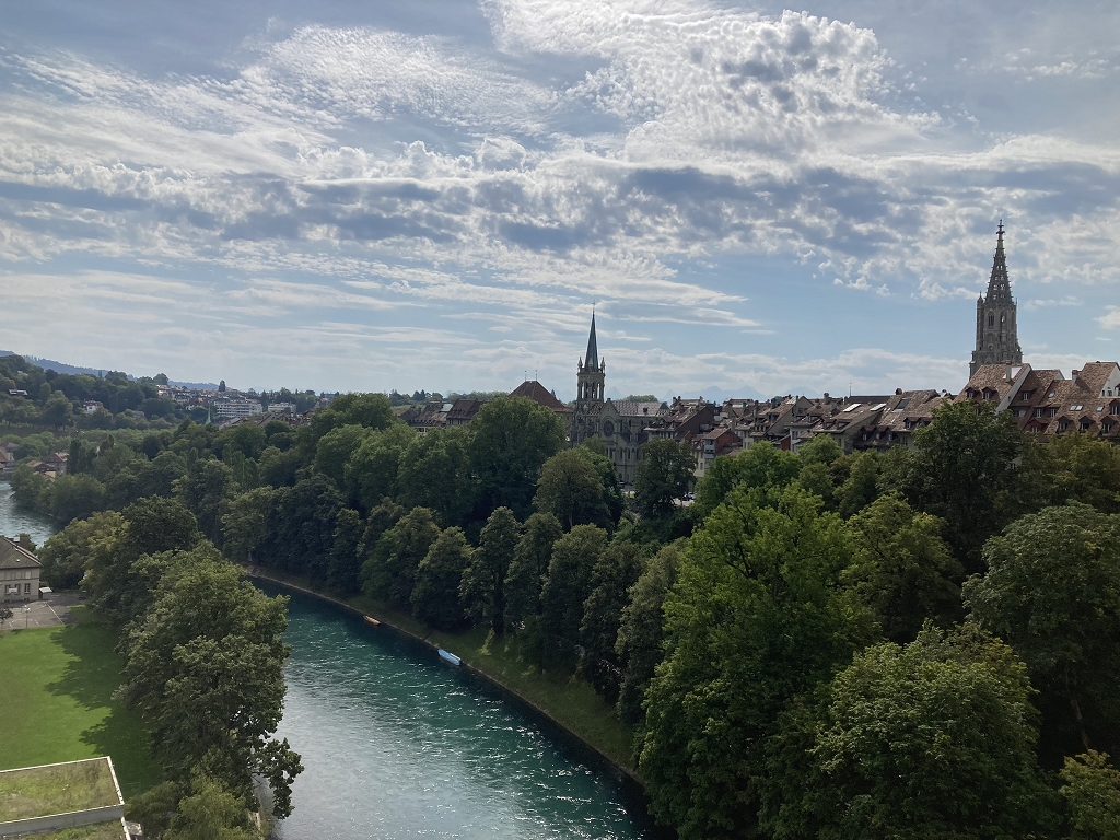 Blick von der Lorrainebrücke auf Bern
