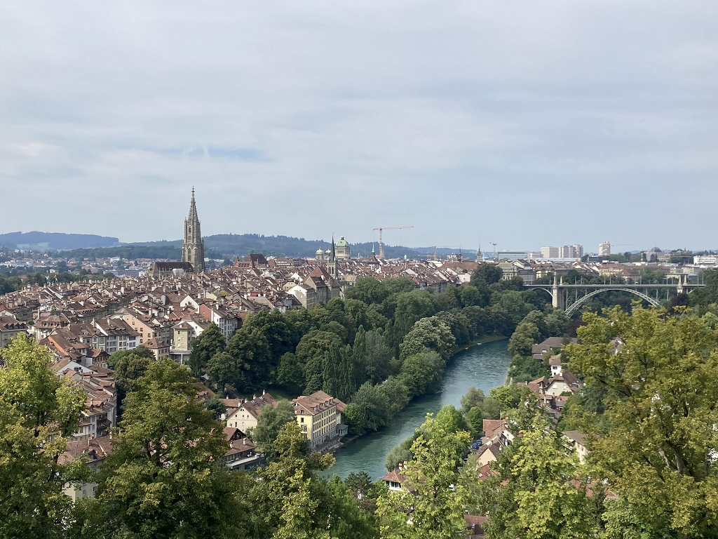 Blick vom Rosengarten auf Bern