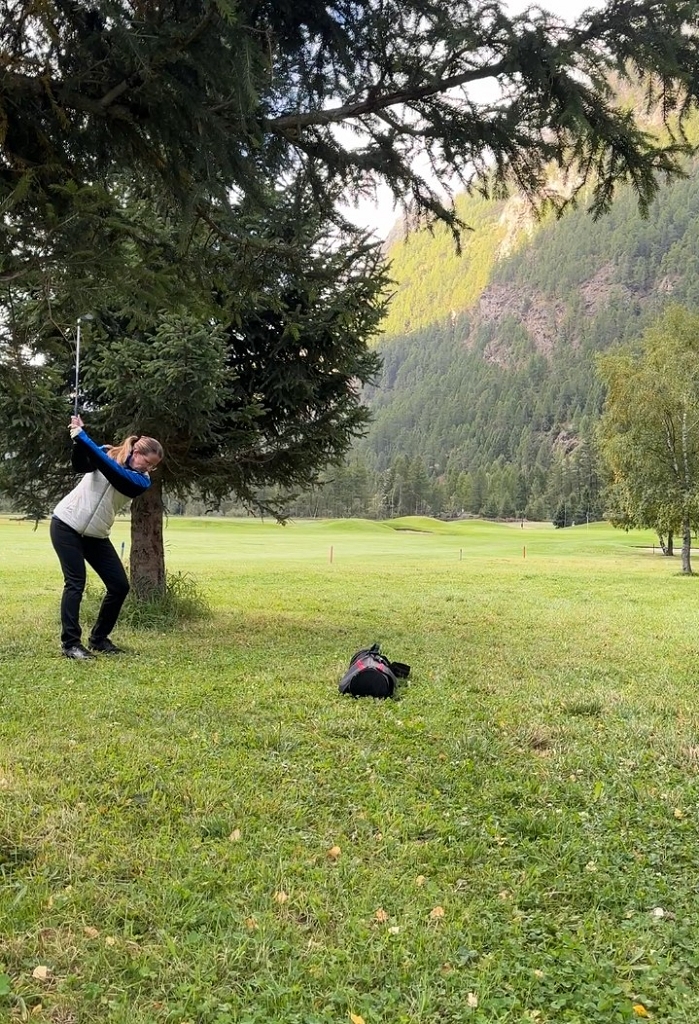 Am 5. Loch war echt der Wurm drin Am 5. Loch war echt der Wurm drin