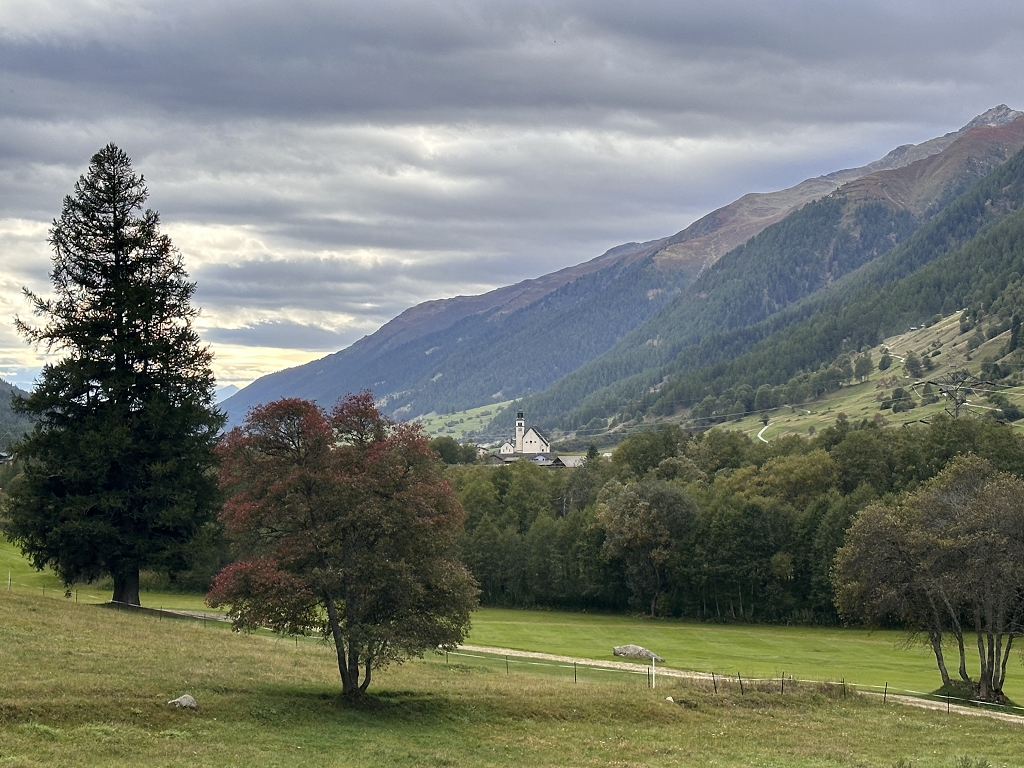 Aussicht vom Golfplatz Goms