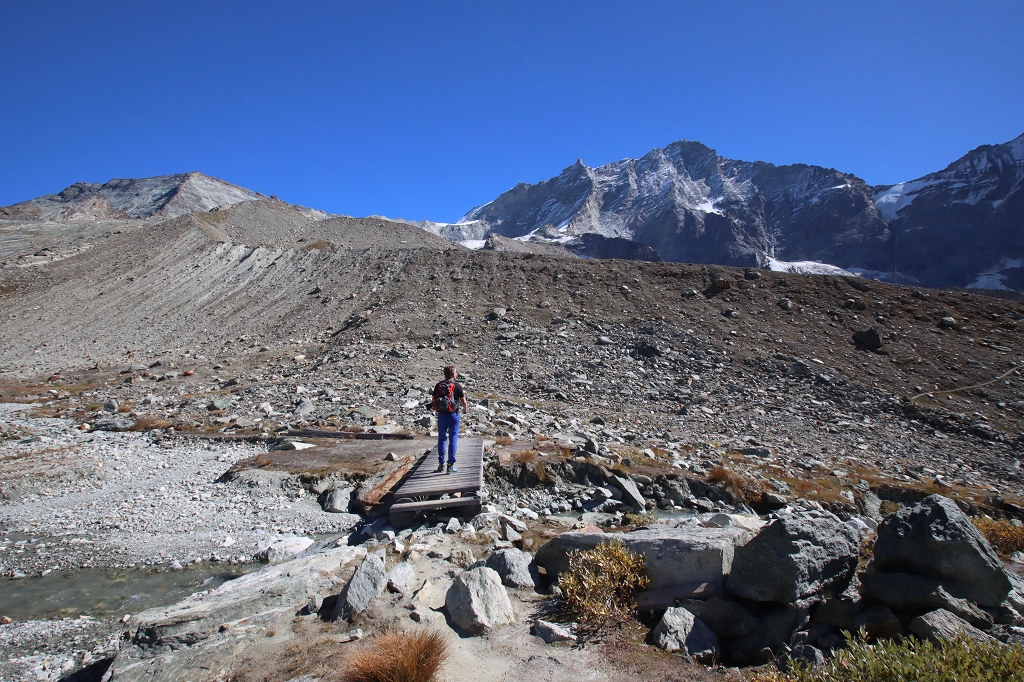 Finaler Anstieg zur Cabane Arpitettaz auf 2.786 Metern Höhe