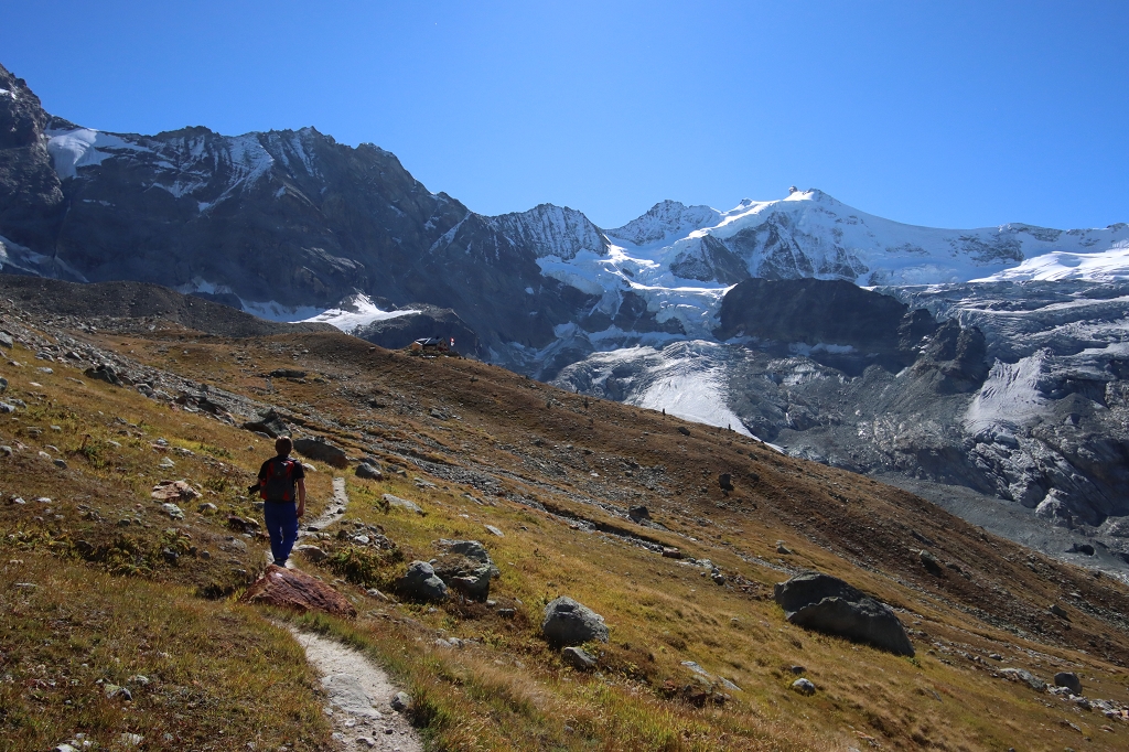 Finaler Anstieg zur Cabane Arpitettaz auf 2.786 Metern Höhe
