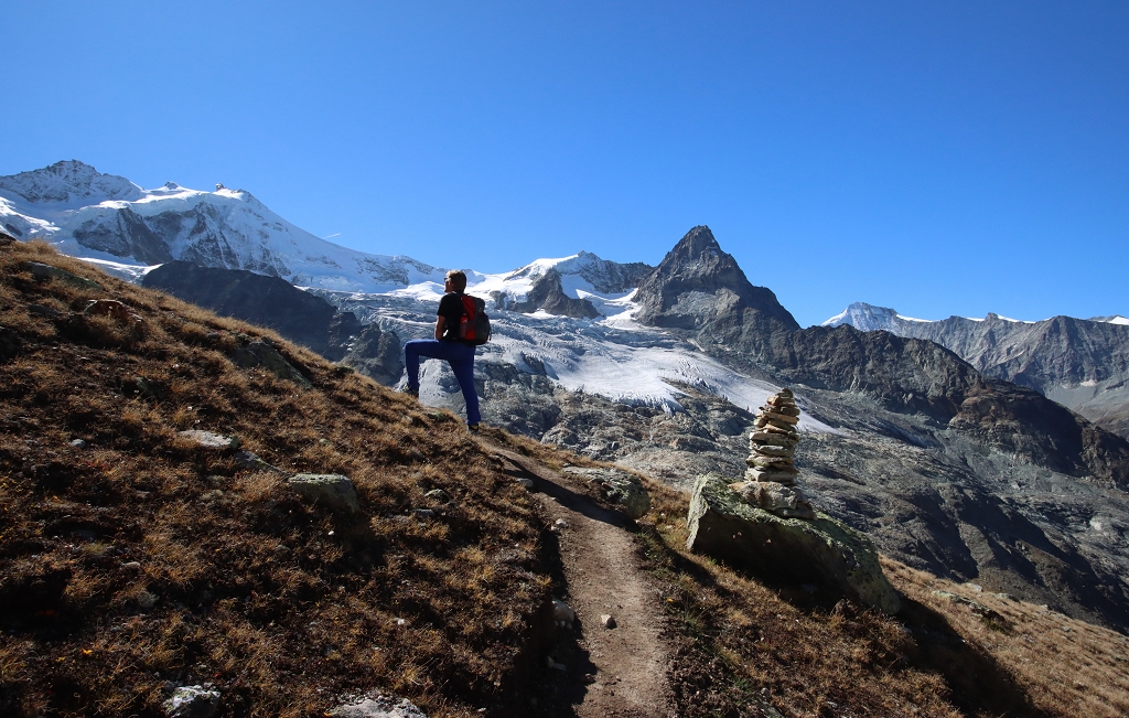 Finaler Anstieg zur Cabane Arpitettaz auf 2.786 Metern Höhe