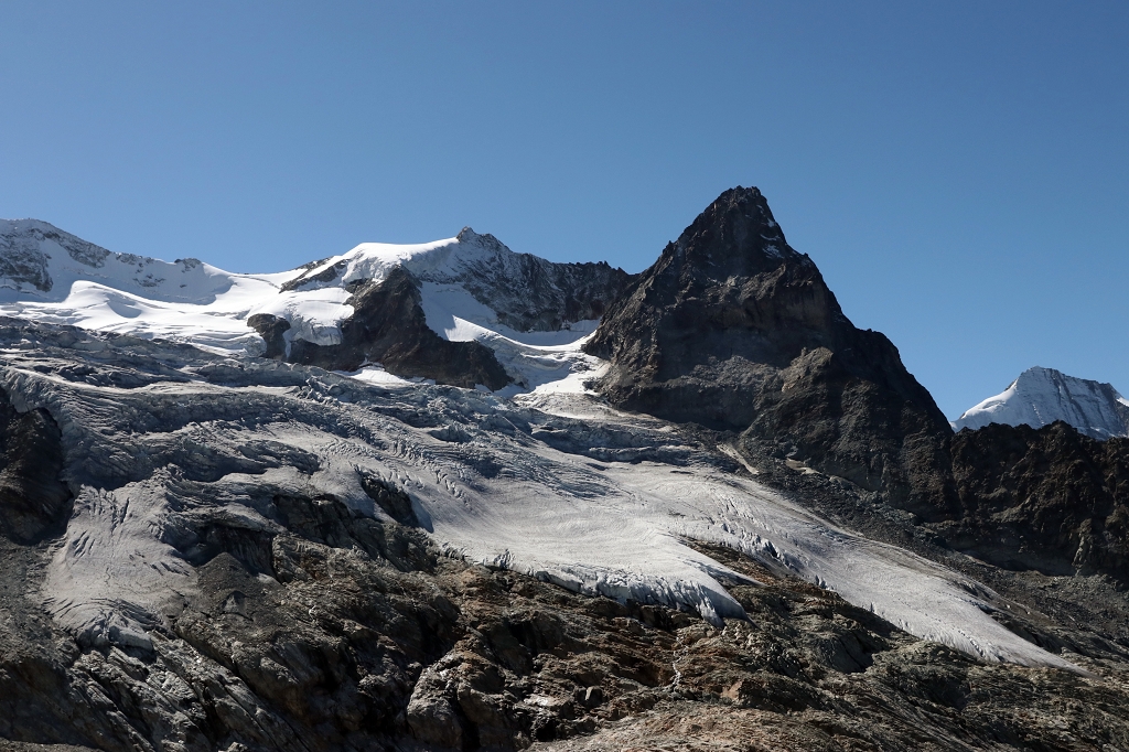Ausblick von der Cabane Arpitettaz auf die 4.000er 