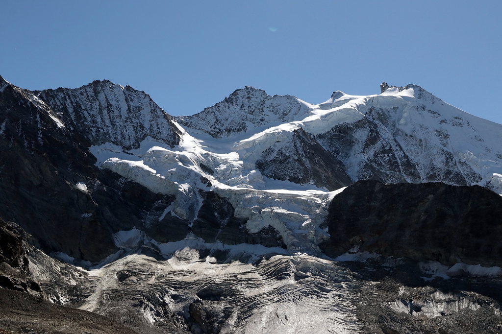 Ausblick von der Cabane Arpitettaz auf die 4.000er 