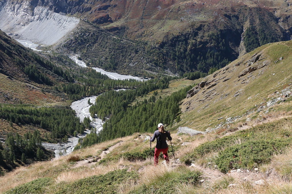 Abstieg von der Cabane Arpitettaz zum Lac d’Arpitettaz