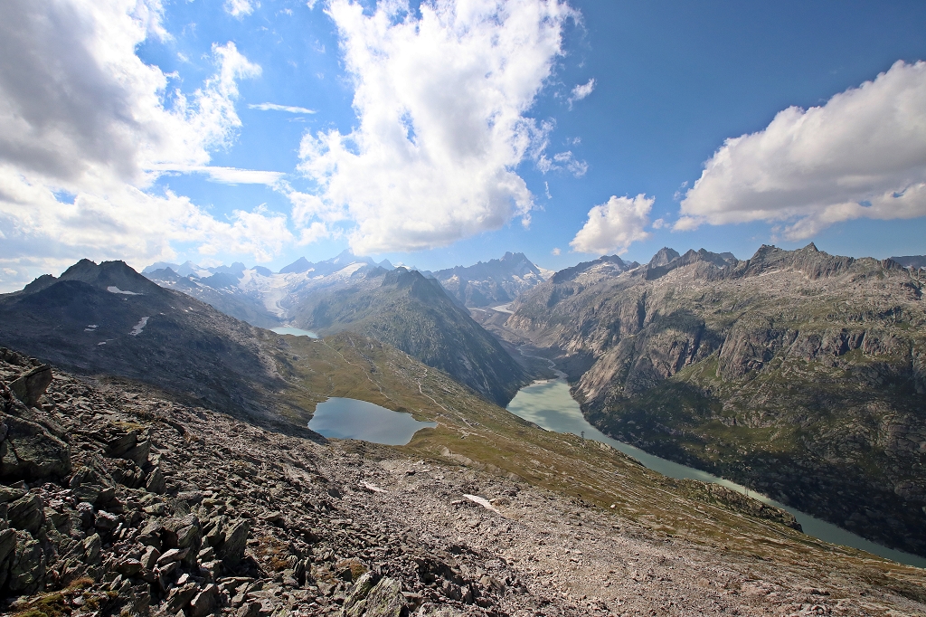 Wanderung vom Grimselpass zum Sidelhorn - Ein letzter Blick auf die Berner Alpen