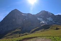 Aussicht auf Eiger (links) und Mönch (rechts)von der Kleinen Scheidegg