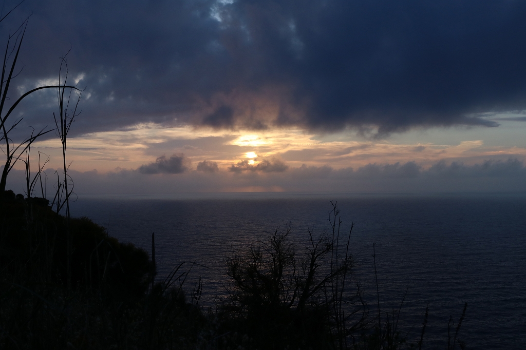Schöner Sonnenuntergang auf Stromboli