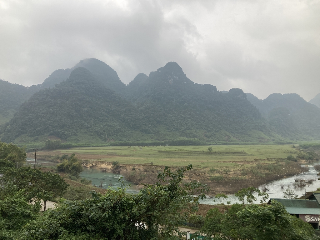 Blick auf die Landschaft um Tan Hoa